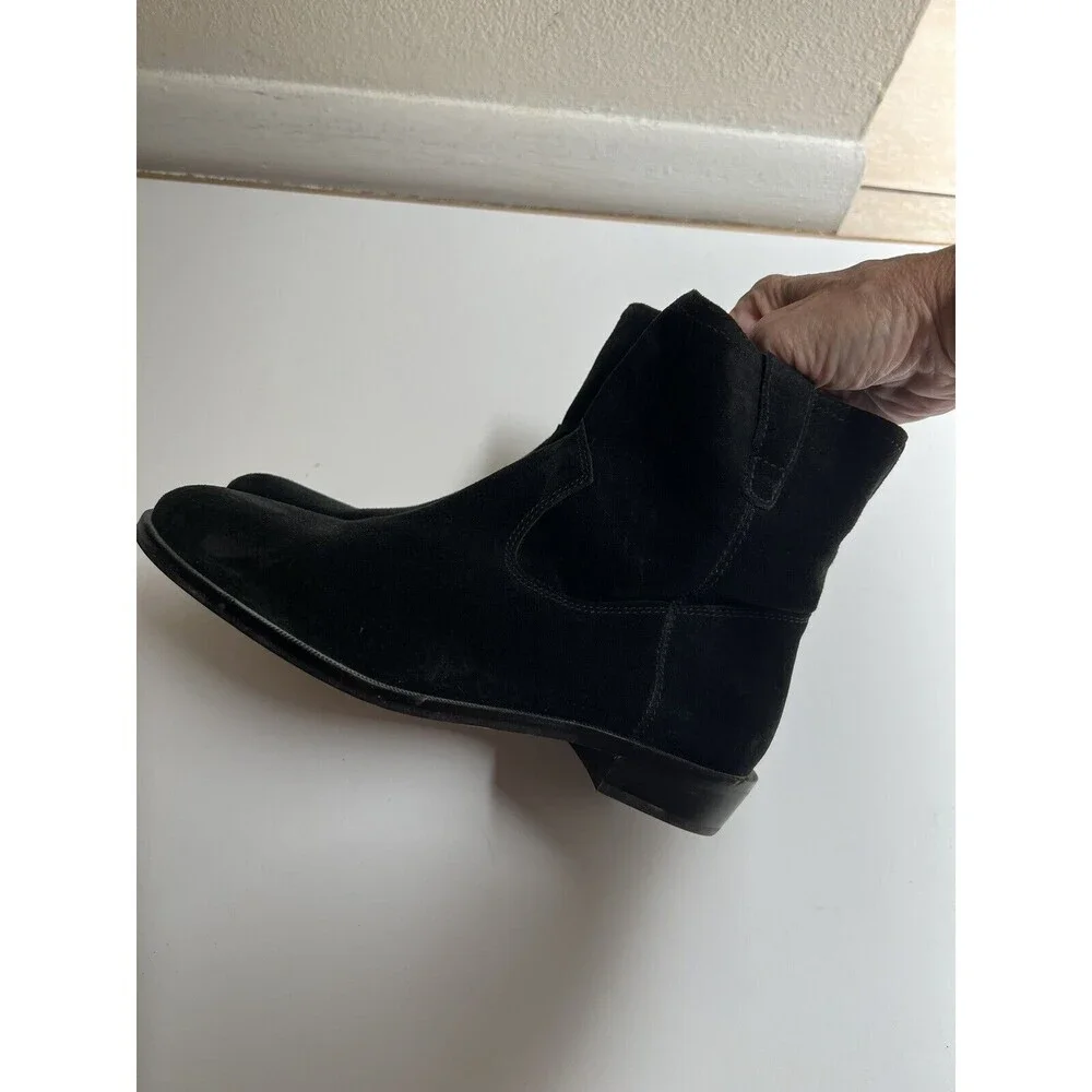 Rebecca Minkoff Black Suede Western Pull On Chasidy Boot/ Booties‎ Size 6M
